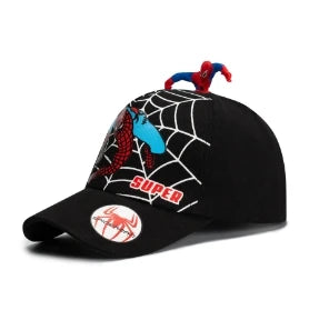 HotToys Spiderman Baseball Cap Boys Girls Hats Superhero Peripheral Cosplay Props Childrens Gift Sunhat Fashion Accessory 3-7y