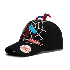 HotToys Spiderman Baseball Cap Boys Girls Hats Superhero Peripheral Cosplay Props Childrens Gift Sunhat Fashion Accessory 3-7y