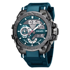 SMAEL 8060 Fashion Brand Alloy Watch Men's Multi functional Cool Dual Display Outdoor Waterproof Electronic Watch