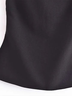 Women Fashion Solid Lace Up Backless Camisole Vintage Thin Straps Square Collar Female Chic Lady Tops