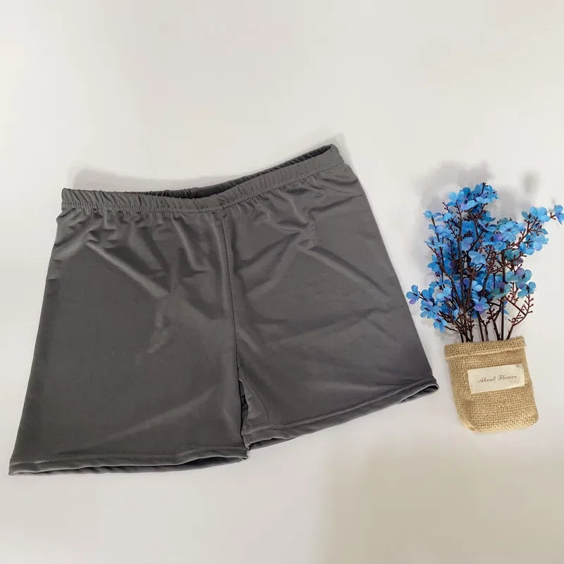 New spring and summer girls ice three-point safety pants anti light pants lace lace black bottomed shorts