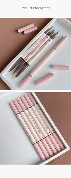 Double-headed Eyeliner Pen Evenly Pigmented Long Lasting Waterproof Smudge-proof Eye Make Up