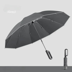 Travel Portable Rain Umbrella, Buckle Automatic Folding Reverse Umbrella, Safety Reflective Strip, Windproof Umbrella Men Women