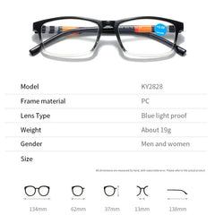 Men Ultra Light Reading Eyewear Fashion Printed Anti Blue Reading Glasses Women Spring Leg Presbyopic Glasses 1.0 To 4.0