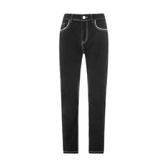 Streetwear Men Stretch Jeans Pencil Pants Mid Waist Basics Denim Ankle Length Trousers Slim Fit Casual Vintage Distressed Denims