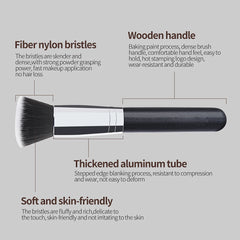 Single Large Flat Head Foundation Make-Up Brush, Portable Makeup Tool, Beauty Brush