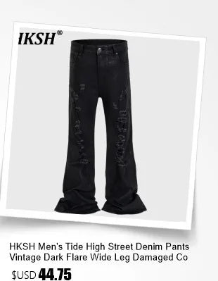 HKSH Men's Punk Darkwear High Street Nihce Design Shirts Sleeve Detachable Necktie Casual Tops Summer Spring Chic Blouse HK0006