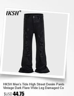 HKSH Men's Punk Darkwear High Street Nihce Design Shirts Sleeve Detachable Necktie Casual Tops Summer Spring Chic Blouse HK0006