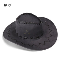 Unisex Cowboy Hat Suede Fashion Cowboy Cap Womens Mens Hat Practical Wild West Fancy Dress Hot Sale Western Headwear Cap
