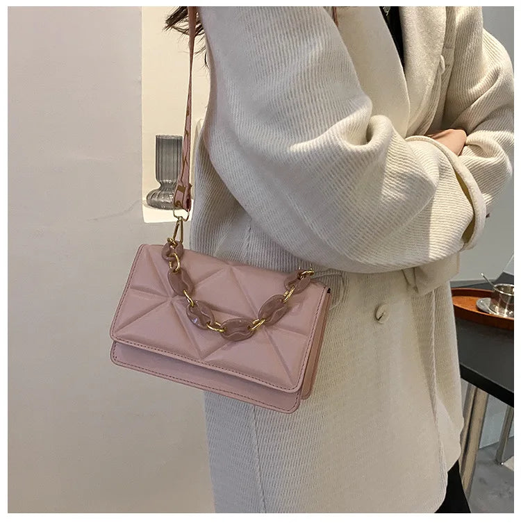 Fashion Women Shoulder Bag Handle Handbags PU Leather Women Flap Bag Female Large Capacity Vintage Casual Crossbody Bag