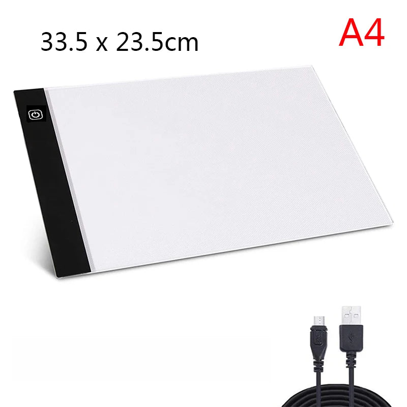 A3/A4/A5 Size Led Light Pad Eye Protection Easier for Diamond Painting Embroidery Sale Three Level Dimmable Painting Pad