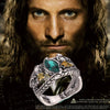 Lord Ring of Barahir Aragorn Gondor Green Crystal Rings for Women Men Jewelry
