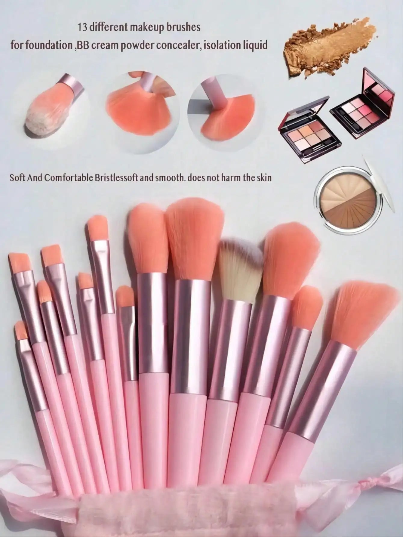 13 PCS/Lot Makeup Brushes Set Eye Shadow Foundation Women Cosmetic Powder Blush Blending Beauty Make Up Tool