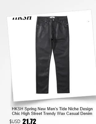 HKSH Men's Punk Darkwear High Street Nihce Design Shirts Sleeve Detachable Necktie Casual Tops Summer Spring Chic Blouse HK0006