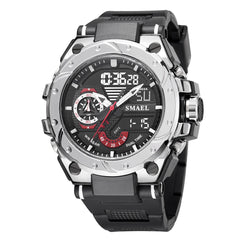 SMAEL 8060 Fashion Brand Alloy Watch Men's Multi functional Cool Dual Display Outdoor Waterproof Electronic Watch