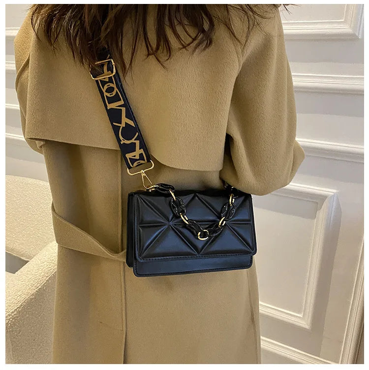 Fashion Women Shoulder Bag Handle Handbags PU Leather Women Flap Bag Female Large Capacity Vintage Casual Crossbody Bag