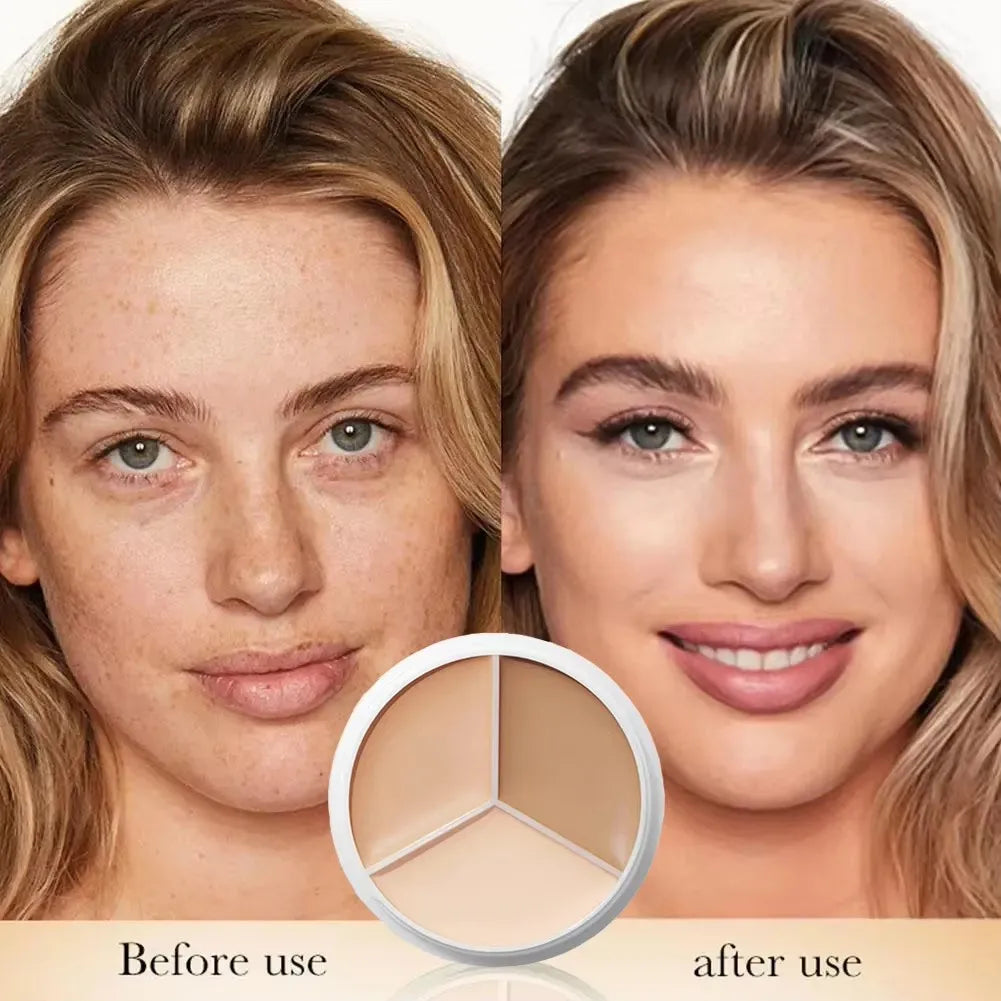 Three Color Concealer To Cover Spots Pimples Black Eye Circles Lacrimal Groove Repair Foundation Make Up And Makeup Makeup