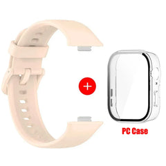 Tempered glass case+band For Huawei Watch Fit 3 Straps silicone sport bracelet for Huawei Fit3 Replacement watchband Accessories