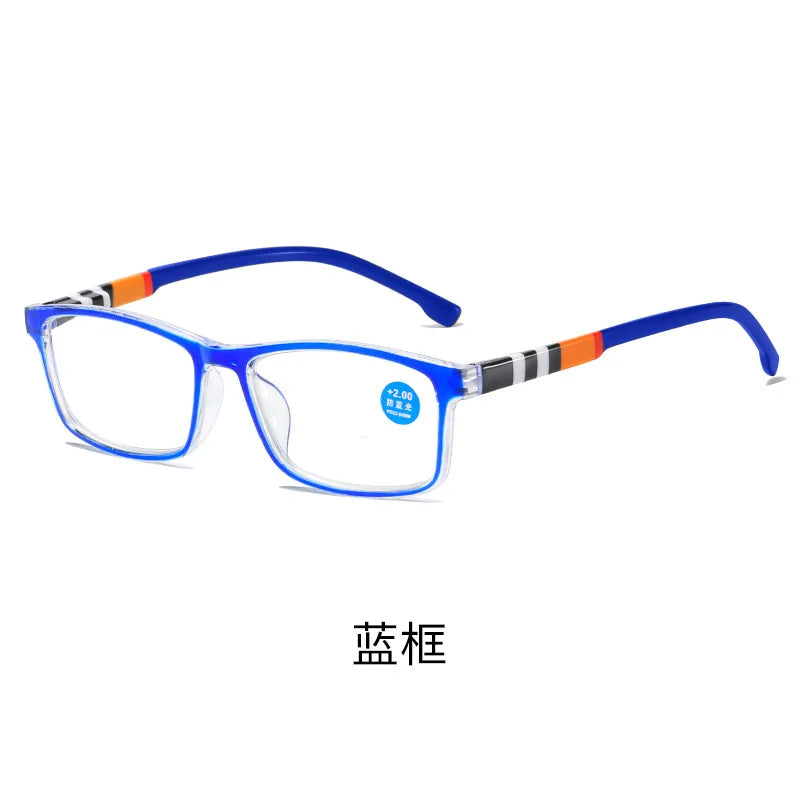 New fashion printing anti-blue presbyopic glasses spring leg presbyopic glasses HD presbyopic glasses for the elderly