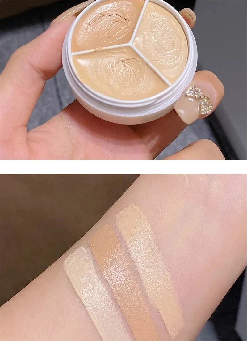 Three Color Concealer To Cover Spots Pimples Black Eye Circles Lacrimal Groove Repair Foundation Make Up And Makeup Makeup