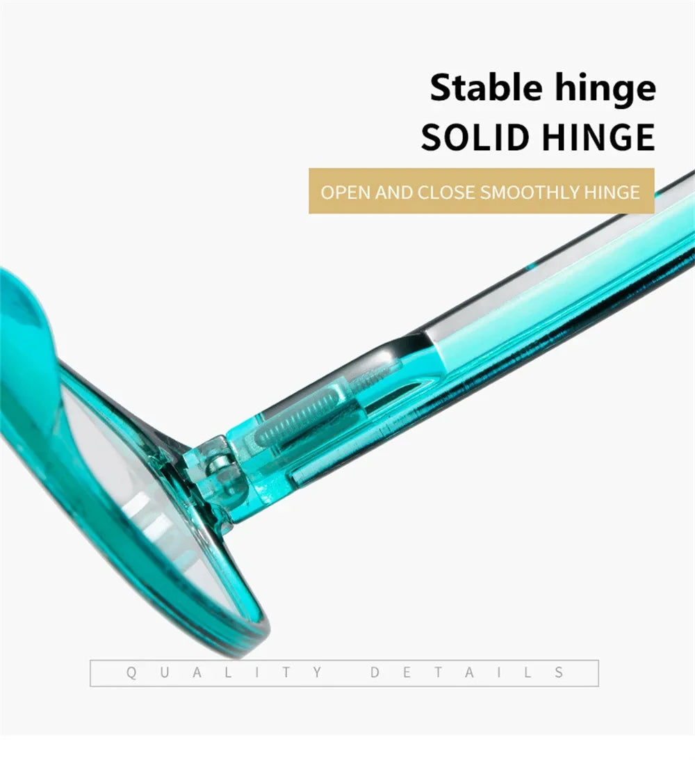 Anti Blue Light Reading Glasses Fashion Women Men Clear Sqaure Computer Presbyopic Eyeglasses Spring Legs Frame Eyewear