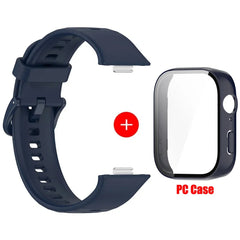 Tempered glass case+band For Huawei Watch Fit 3 Straps silicone sport bracelet for Huawei Fit3 Replacement watchband Accessories