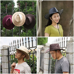 Unisex Cowboy Hat Suede Fashion Cowboy Cap Womens Mens Hat Practical Wild West Fancy Dress Hot Sale Western Headwear Cap