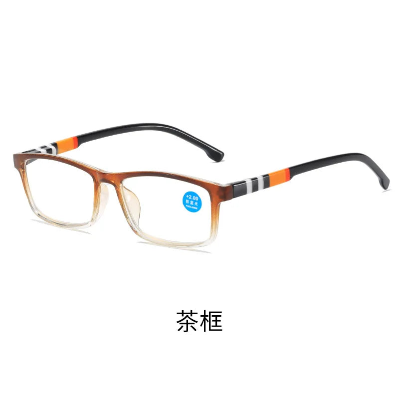 New fashion printing anti-blue presbyopic glasses spring leg presbyopic glasses HD presbyopic glasses for the elderly