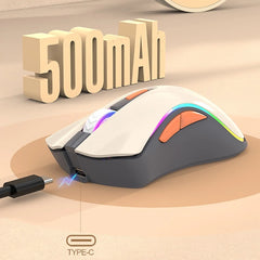 New XYH52 2.4G Wireless Bluetooth Dual-mode Mouse Colorful Backlight 3 DPI Adjustment 6-button Office Game e-sports Mouse Supply