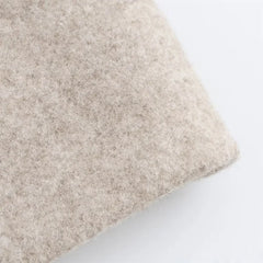 Elegant Fur Lapel Maxi Coats Women Lace Up Full Sleeve Pocket Wool Long Overcoats 2024 Winter New Lady High Street Outwear