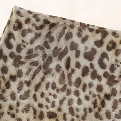 TRAF Leopard Long Skirts Women's 2024 Spring Summer Autumn Elegant Party Printed Skirts Ladies Fashion Casual Office Midi Skirts