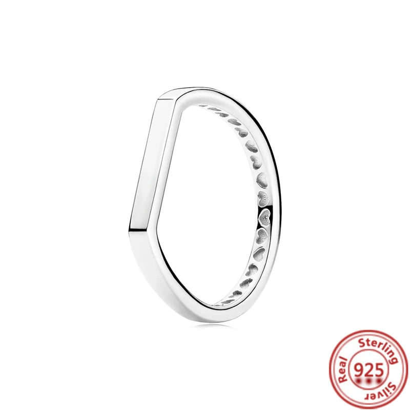 New Hot 925 Silver Crown Sparkling Rings Sun Moon Celestial Wishbone Women's Set Ring Wedding Diy Charm Luxury DIY Jewelry Gift