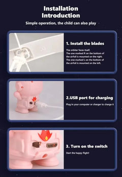 Levitating Luminous Flying Robot Astronaut Toy Aircraft Hand-Controlled Drone Interactive with Lights Outdoor Toys for Kids Gift