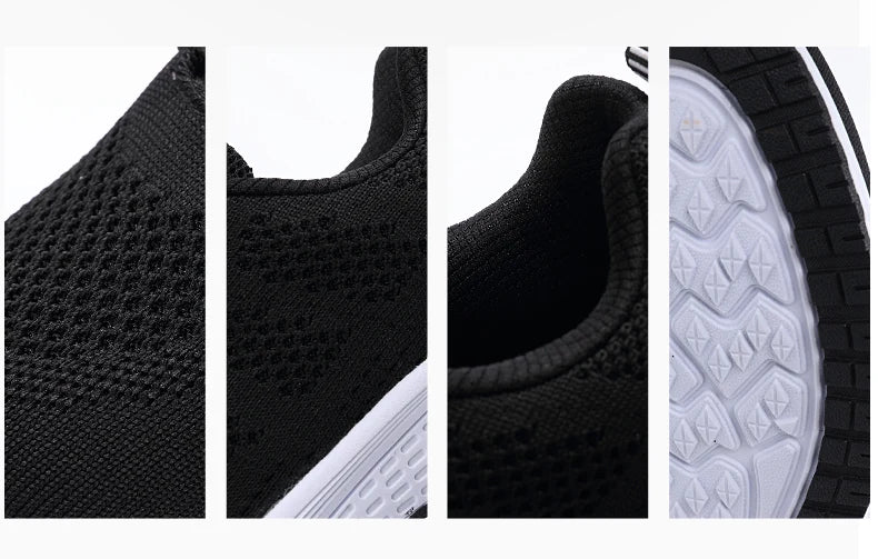 Women Casual Sneakers Fashion Breathable Mesh Flat Shoes Women's Outdoor Comfortable Non-slip Walking Shoes Tenis Feminino