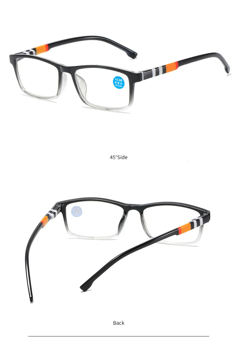 New fashion printing anti-blue presbyopic glasses spring leg presbyopic glasses HD presbyopic glasses for the elderly