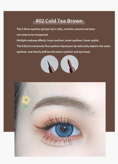 Double-headed Eyeliner Pen Evenly Pigmented Long Lasting Waterproof Smudge-proof Eye Make Up