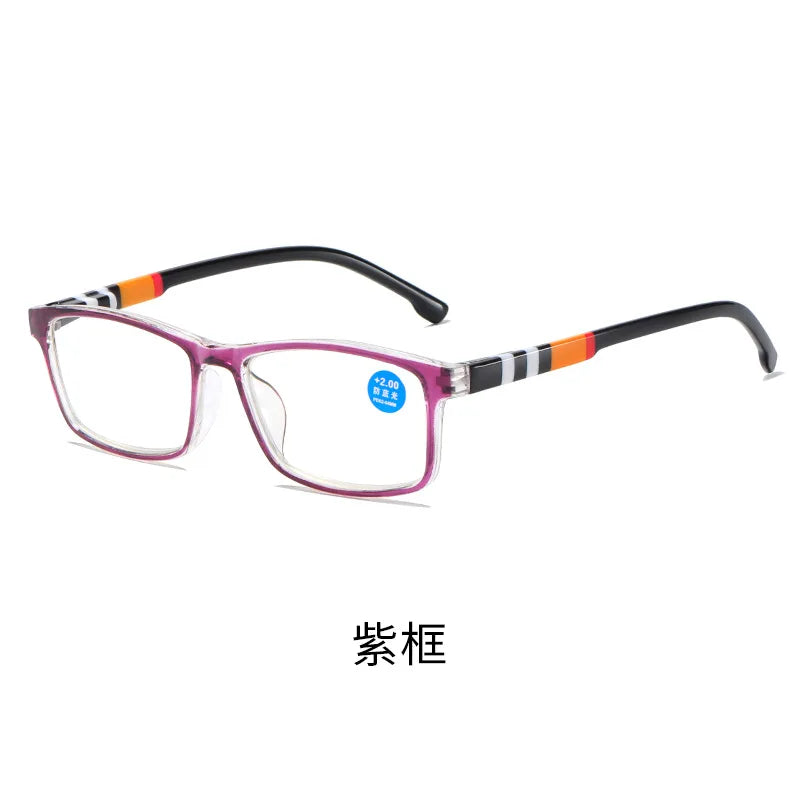 New fashion printing anti-blue presbyopic glasses spring leg presbyopic glasses HD presbyopic glasses for the elderly