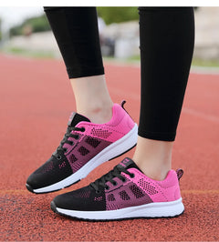 Women Casual Sneakers Fashion Breathable Mesh Flat Shoes Women's Outdoor Comfortable Non-slip Walking Shoes Tenis Feminino