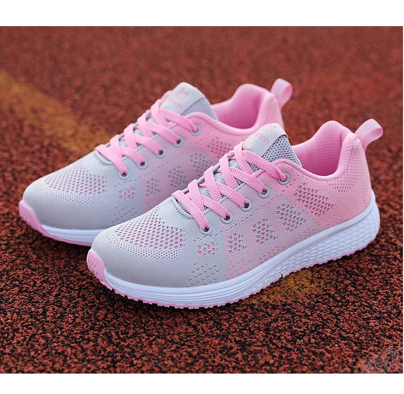 Women Casual Sneakers Fashion Breathable Mesh Flat Shoes Women's Outdoor Comfortable Non-slip Walking Shoes Tenis Feminino