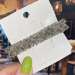 Fashion Crystal Spring Hair Clips Pins Handmade Beads Hair Barrettes For Women Girl Fashion Simple Hair Accessories Headwear