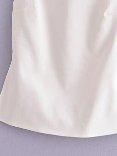 Women Fashion Solid Lace Up Backless Camisole Vintage Thin Straps Square Collar Female Chic Lady Tops