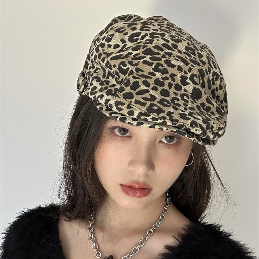 Classic Leopard Print Advance Hats Street Hot Girls