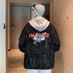 Hong Kong Fashion Autumn Men's Wear Hats Coat