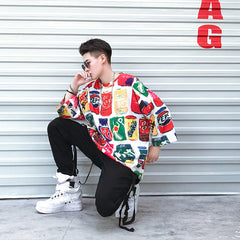Personalized graffiti tops and t-shirts for men's wear