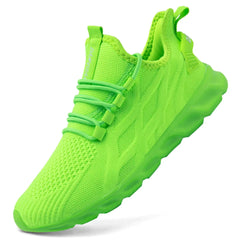 DLWKIPV Womens Walking Shoes Slip On Sneakers Tennis Shoes Running Sport Workout Gym Shoes Athletic Non Slip Lightweight Breathable Fashion Casual Shoes for Travel Work Bright Green US 10