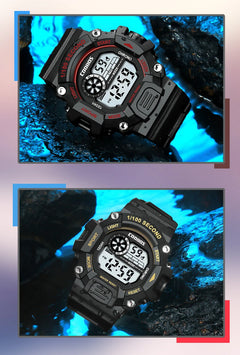 COOBOS Digital Watch Men Waterproof Electronic Fashion LED Watches Luminous Alarm Sports Man Militray Clock Gift Reloj Hombre