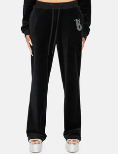 Kawaii Jogging Sweatpants Women Harajuku Oversized Rhinestone BRATZ Print Y2k Joggers Plush Sport Cargo Pants Trousers Femme