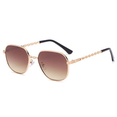 New Square Sunglasses Women Fashion Vintage Alloy Frames Gradient Sun Glasses Retro Punk Metal Shades Oculos De Sol Feminino