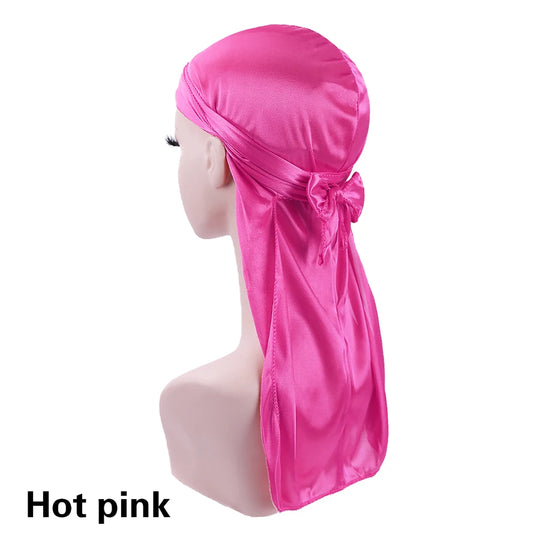 G Style Silky Satin Durag Unisex Long Tail Head Wrap for Hair Protection &amp; Everyday Style