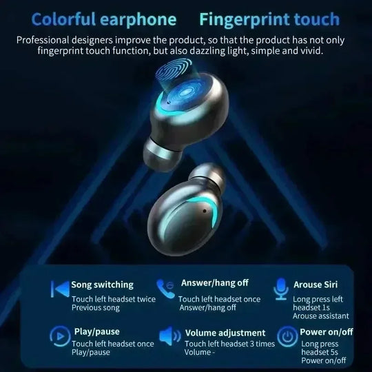 G Audio F9-5 TWS Wireless Bluetooth Earbuds HiFi Stereo Earphones with Charging Case &amp; Microphone